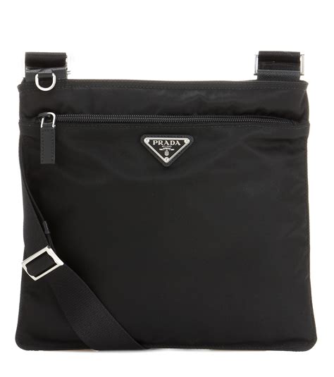 prada classic nylon crossbody messenger bag in black|prada cross body bag women.